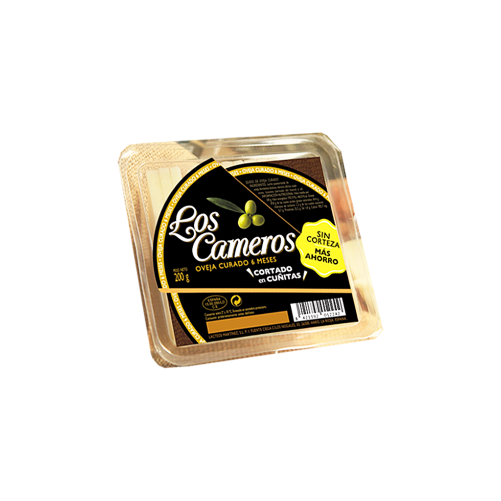 CAJA 8 UND QUESO OVEJA CURADO CUÑITAS 200 G CAMEROS
