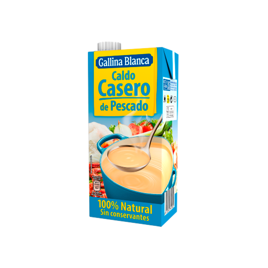 CAJA 12 UND CALDO GALLINA BLANCA PESCADO BRICK 1 L