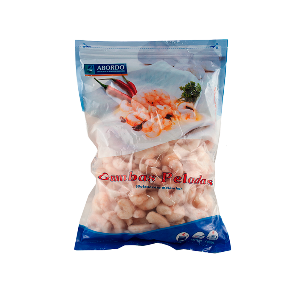 UND 6 GAMBA ROJA PELADA (50/70 PZA) 750 G (NETOS SIN GLASEADO)