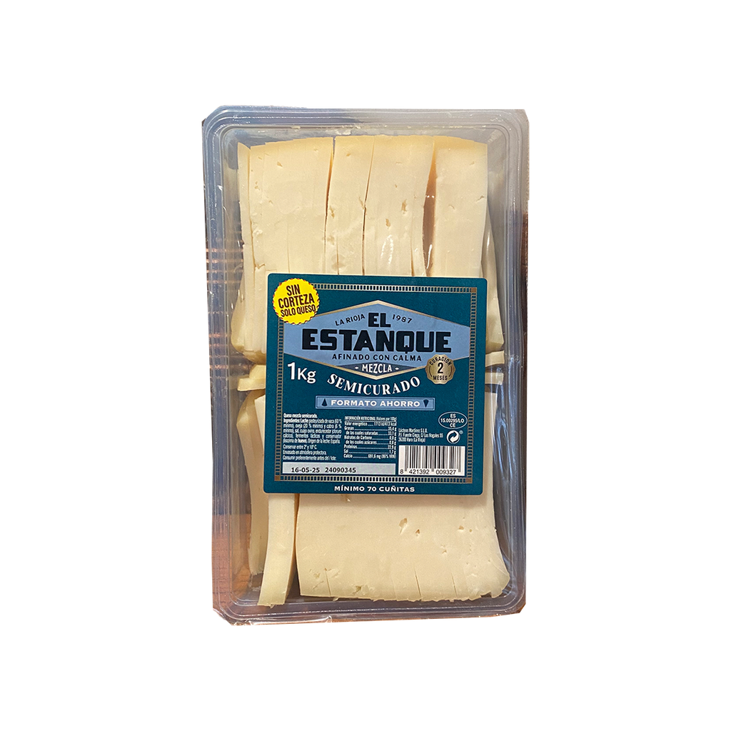 UND 4 QUESO SEMI CUÑAS BANDEJA 1 KG 80/85 UD CAMEROS