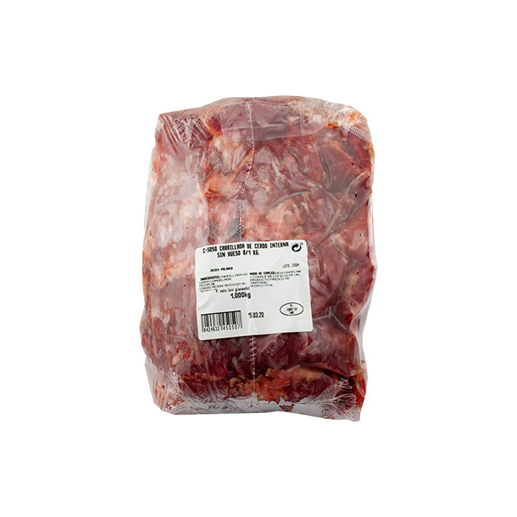 KG 10 CARRILLADA INTERNA DE CERDO S/HUESO 40/60 G PZA