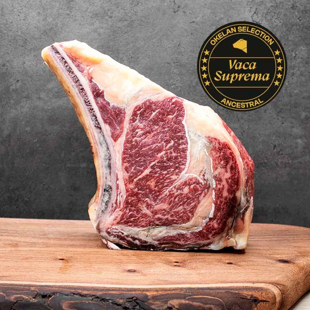 KG 10 CHULETA VACA ENTERA 1/3 SIN ROSARIO SUPREMA ANCESTRAL OKELAN ORIGEN CORNISA CANTABRIA