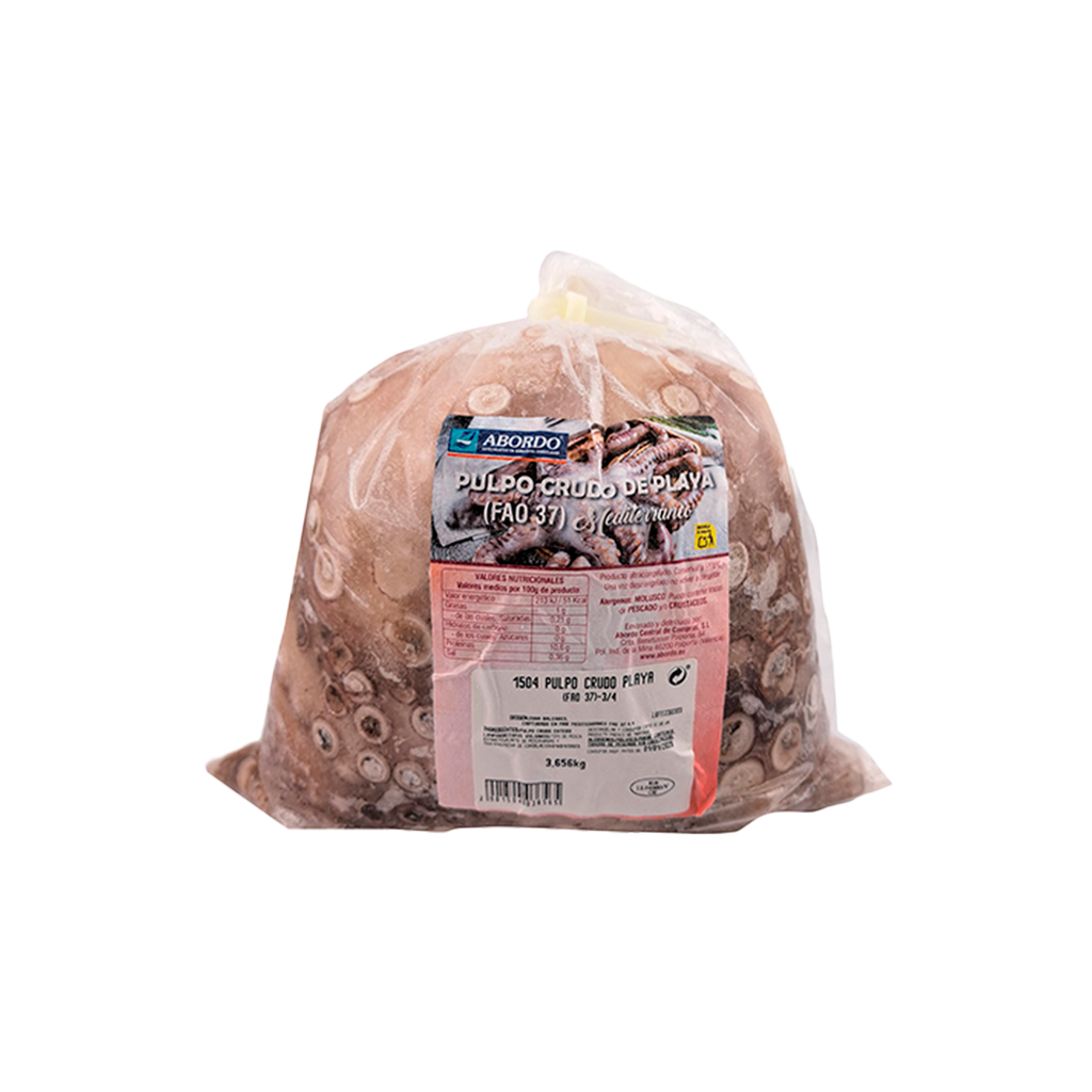 KG 3 PULPO CRUDO PLAYA (FAO 37) MARRUECOS (B) + 3 KG