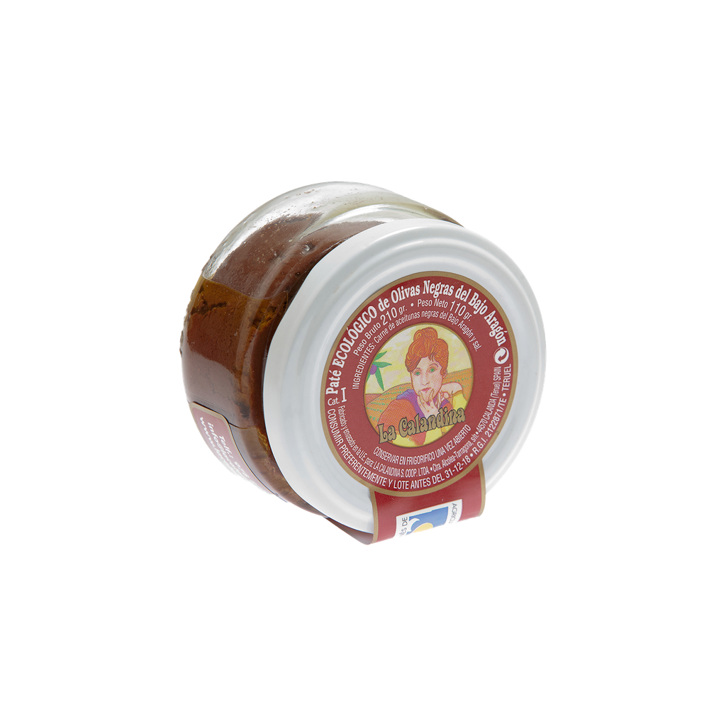 CAJA 12 UND PATE ACEITUNA NEGRA DE ARAGON ECO TARRO 110 GR