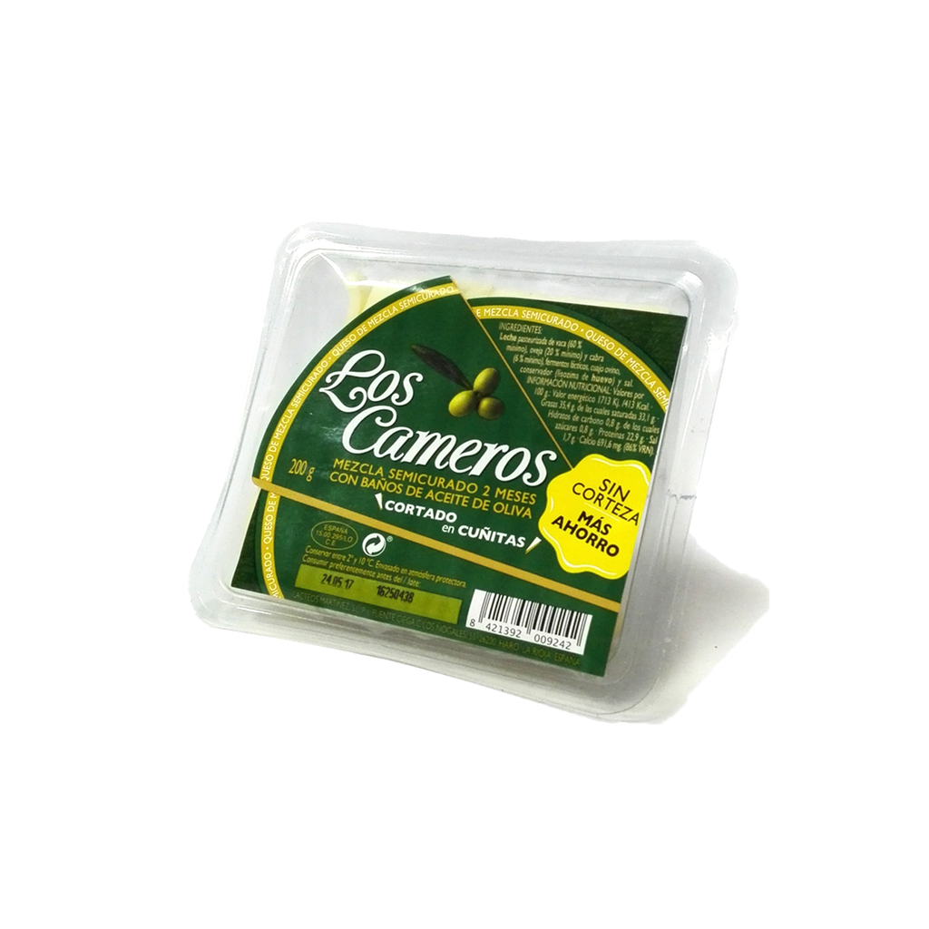 CAJA 8 UND QUESO MEZCLA SEMI CUÑITAS 200 G CAMEROS