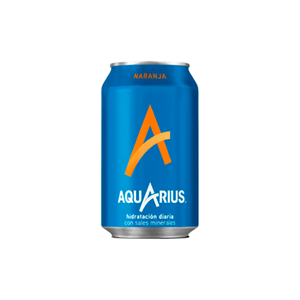 CAJA 24 UND AQUARIUS NARANJA LATA 33 CL