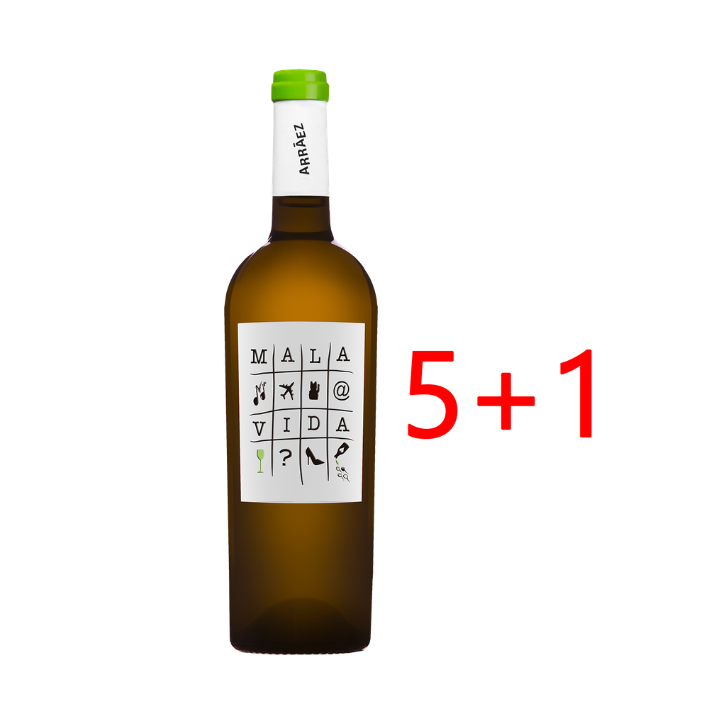 UND 5+1 VINO MALA VIDA BLANCO 13º D.O. VALENCIA