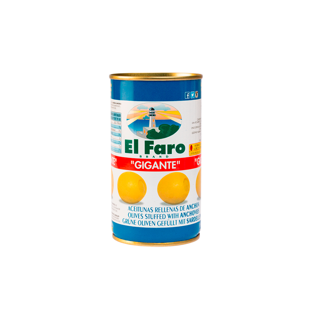CAJA 12 UND ACEITUNA RELLENA ANCHOA GTE 150 G EL FARO