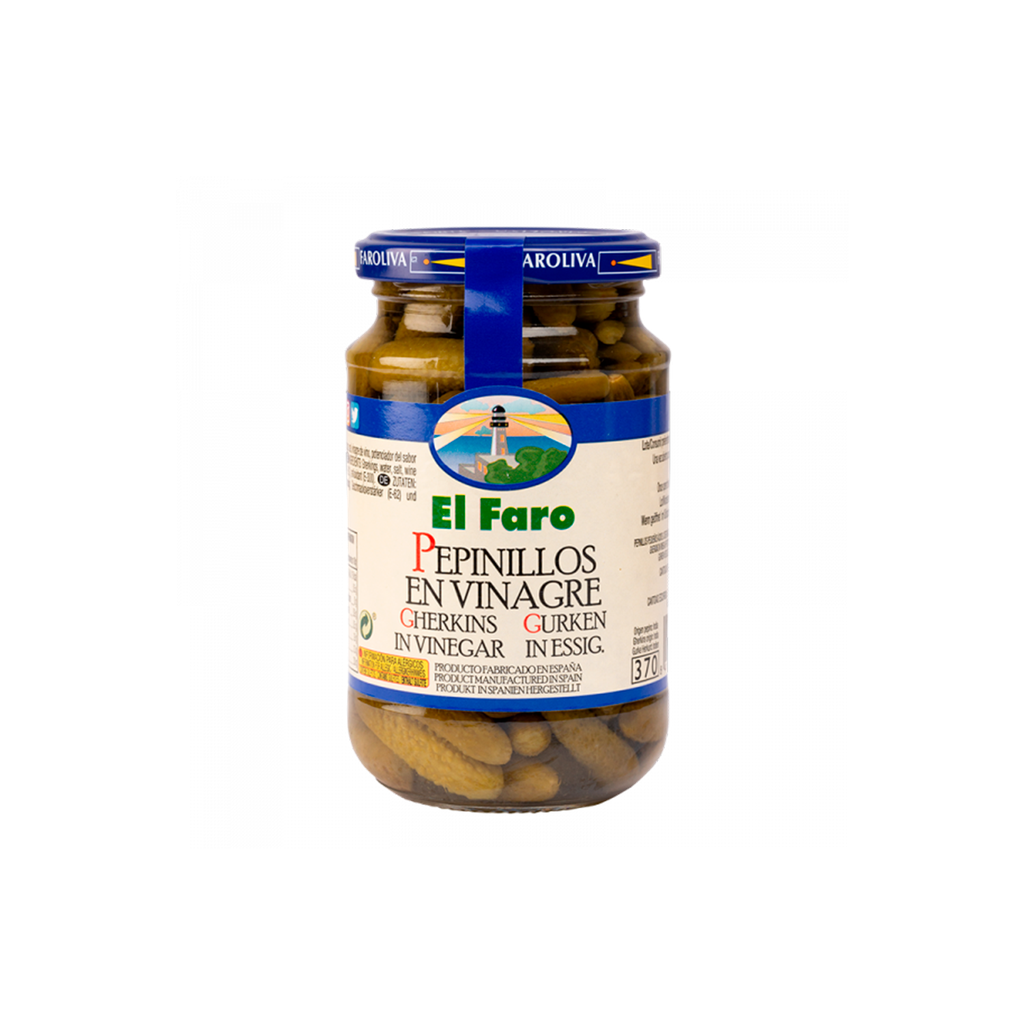 CAJA 12 UND PEPINILLO EXTRAFINO VINAGRE FCO 370 EL FARO