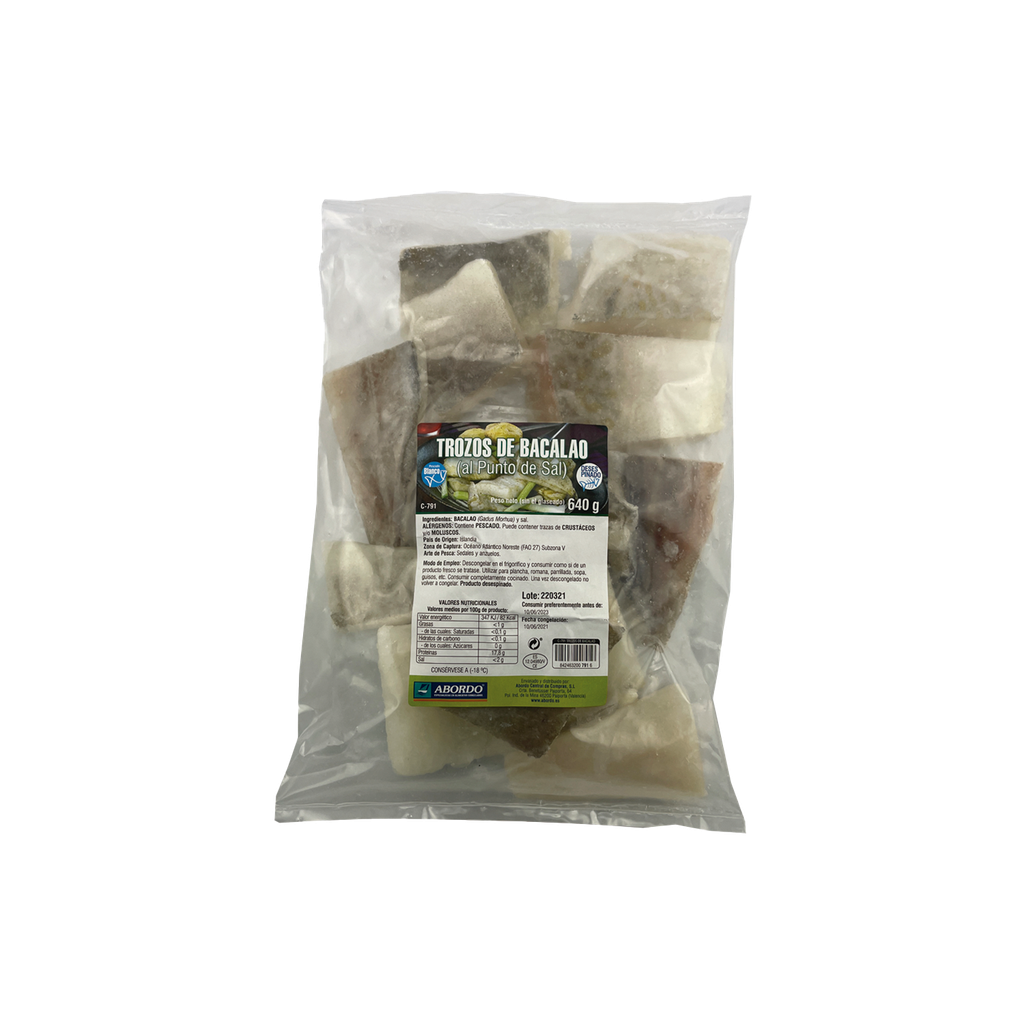 UND 6 BACALAO TROZOS DESALADO B 1 KG