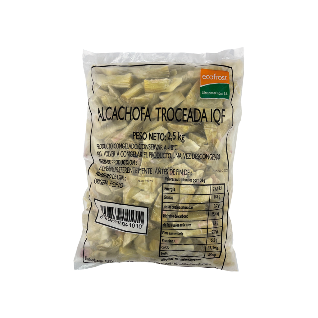 UND 4 ALCACHOFAS CORTADAS 2.5 KG