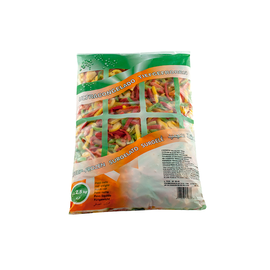 UND 4 PIMIENTO TIRAS TRICOLOR B/ 2.5 KG VIRTO
