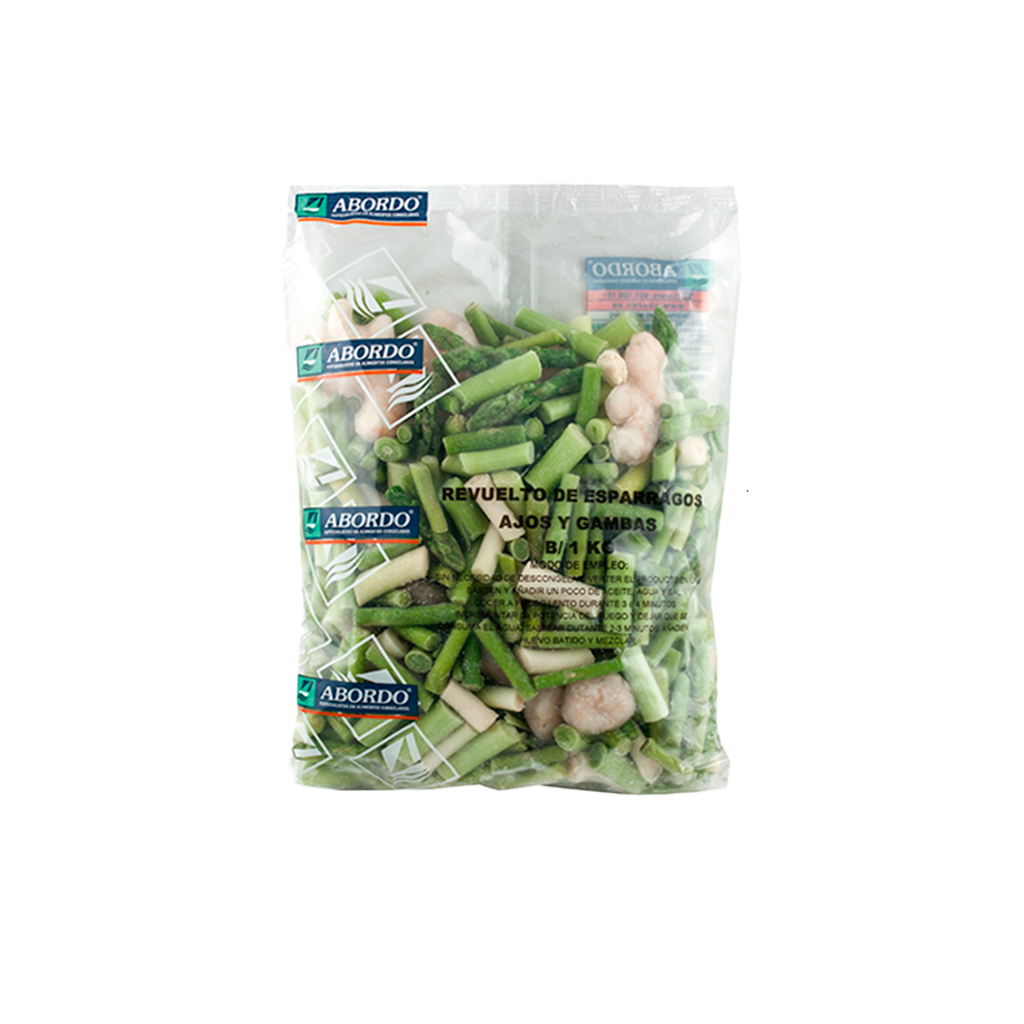 UND 5 REVUELTO DE ESPARRAGOS, AJOS Y GAMBAS 1 KG