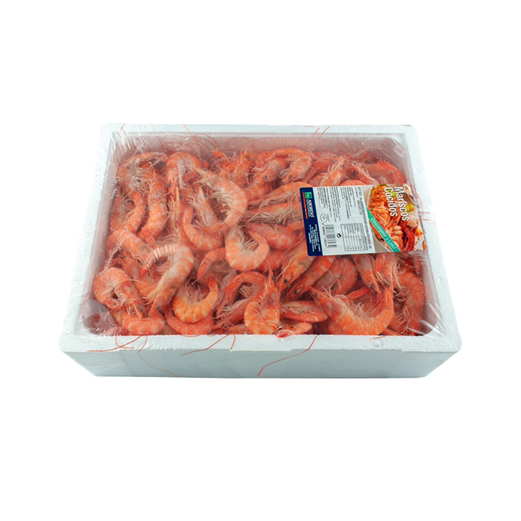 KG 2 LANGOSTINOS MEDIANOS COCIDOS (VANNAMEI) (40/60 PZAS /KG) IQF