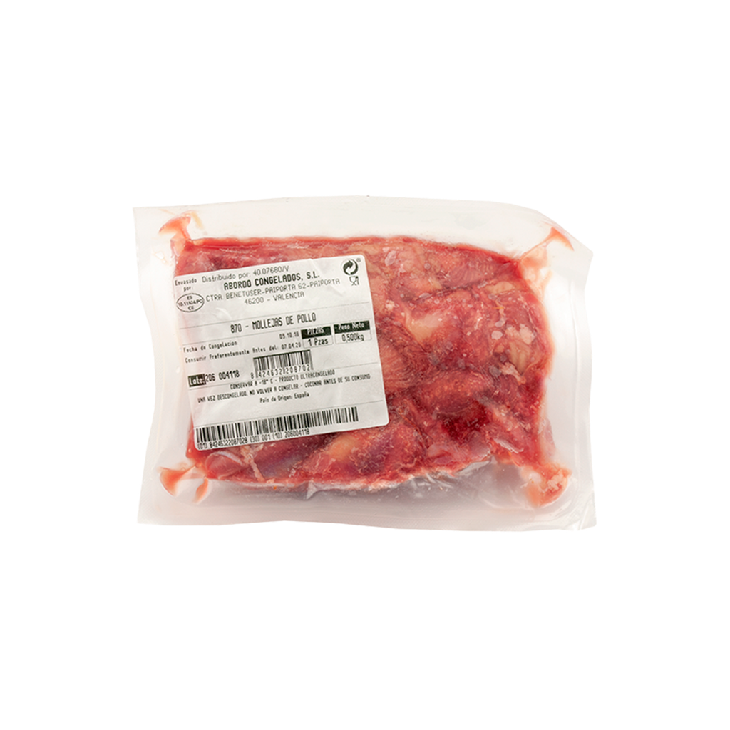 UND 5 MOLLEJAS DE POLLO LIMPIAS 500G