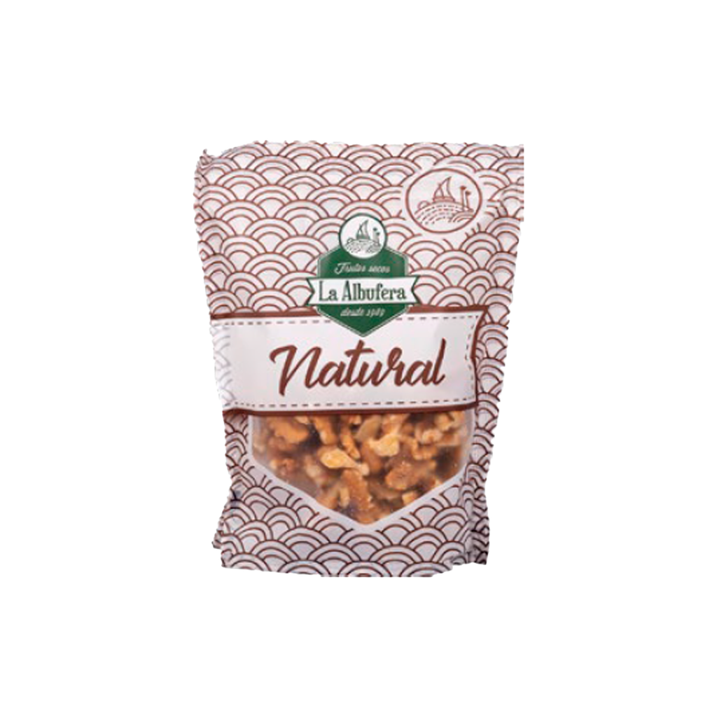 UND 12 NUEZ PELADA 20%TROZOS 750 GR