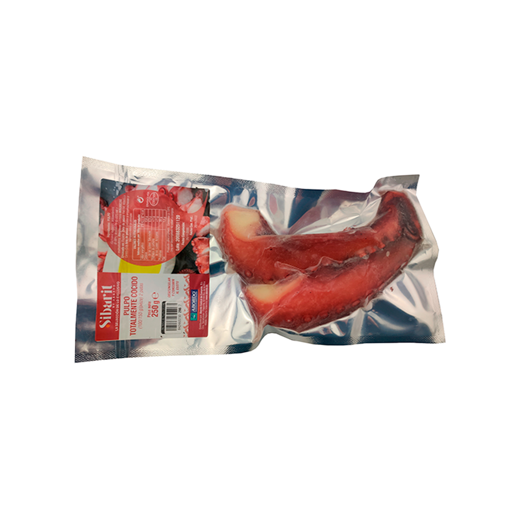 UND 10 PULPO COCIDO 2/3 PATAS BOLSA 250 G