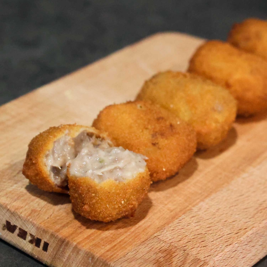 (C)UND 4 CROQUETAS DE TXULETA DE VACA OKELAN 1 KG (40 UD X 25 G) GESALAGA
