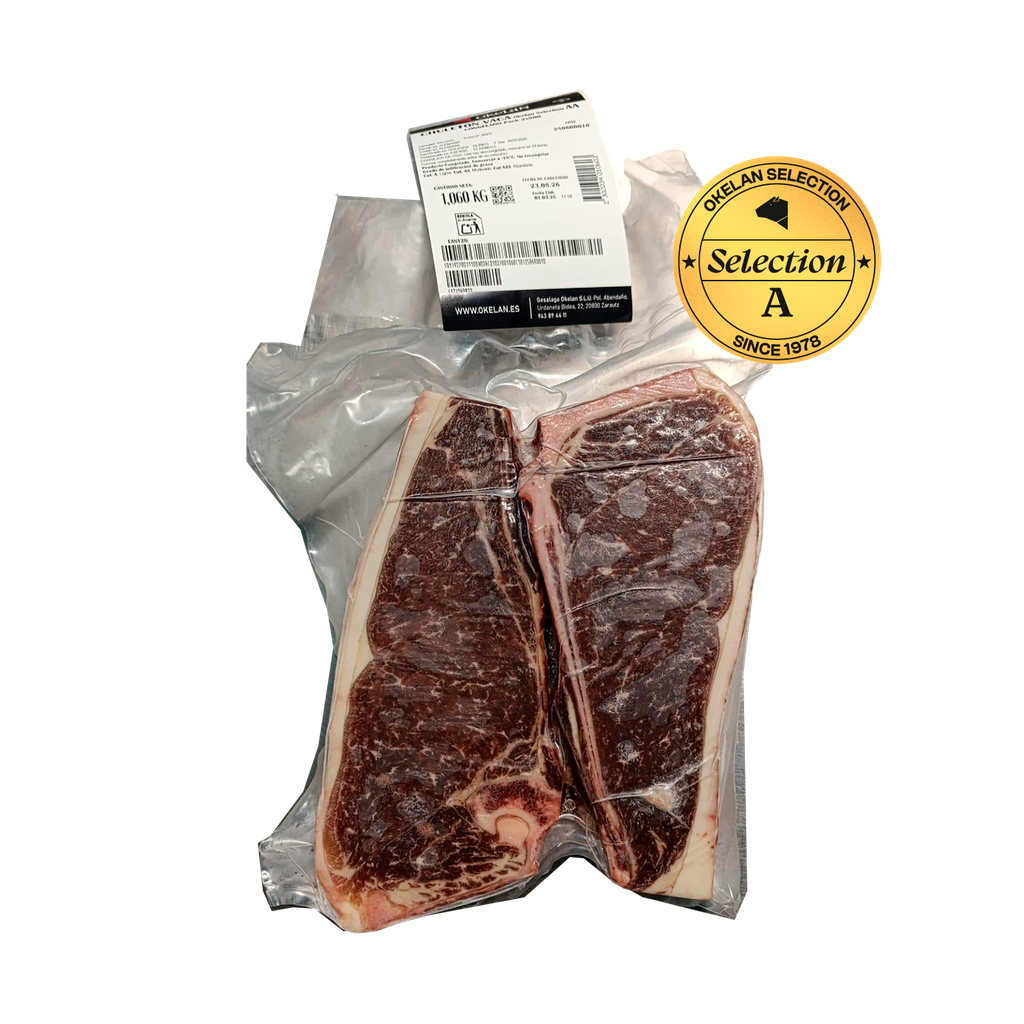 (C)KG 5 CHULETON VACA CON HUESO SELECTION A 500 GR OKELAN PACK 2 UD