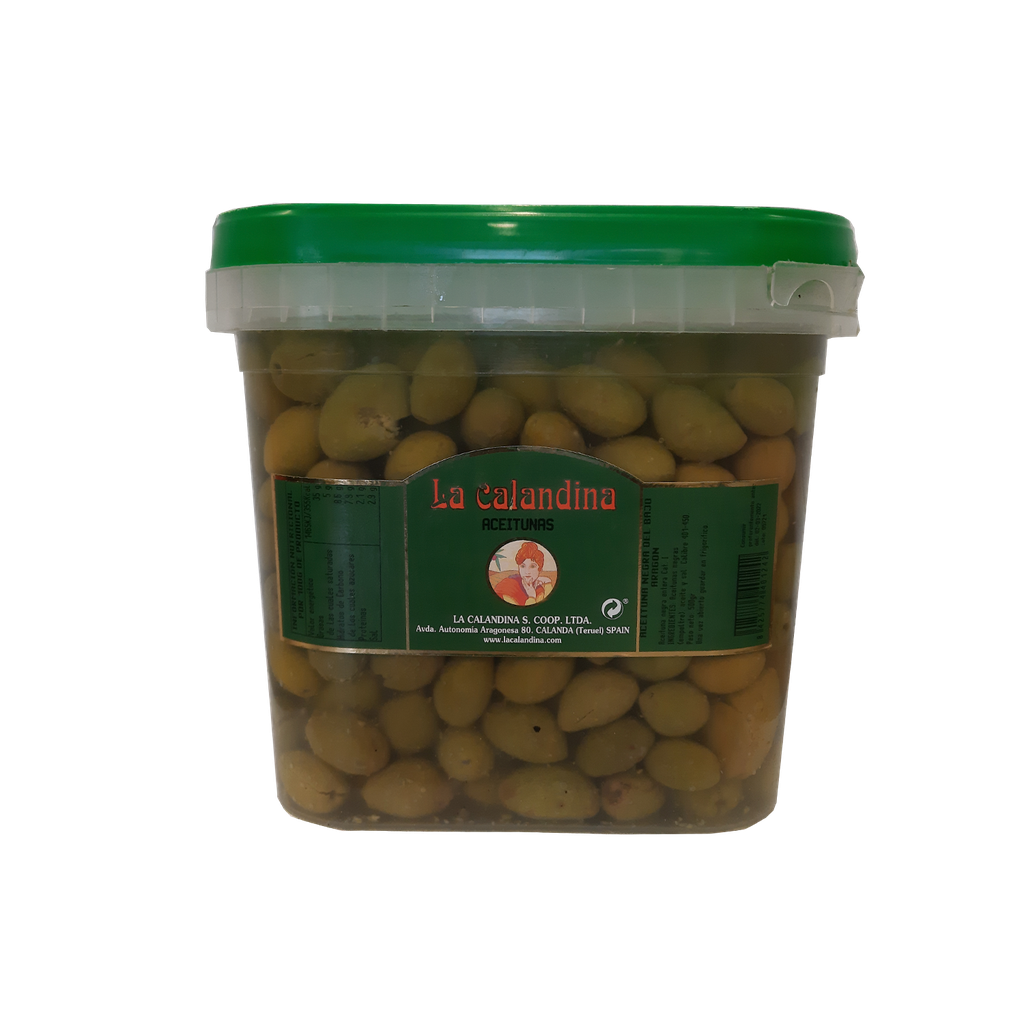 UND 1 ACEITUNA PARTIDA VERDE CASPE CUBO 2,5 KG CALANDINA