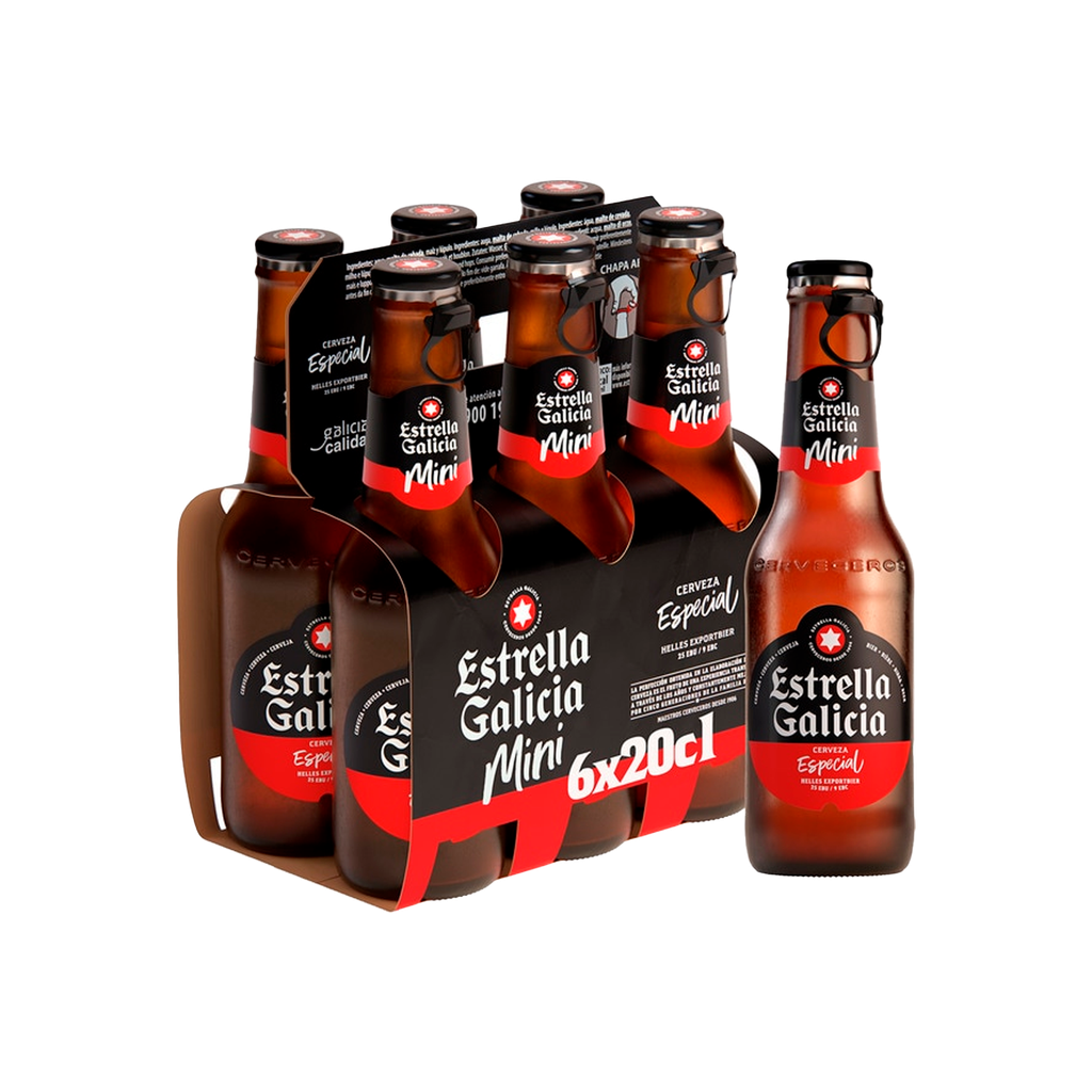 CAJA CERVEZA 20CL 1/5 NR PACK 4X6