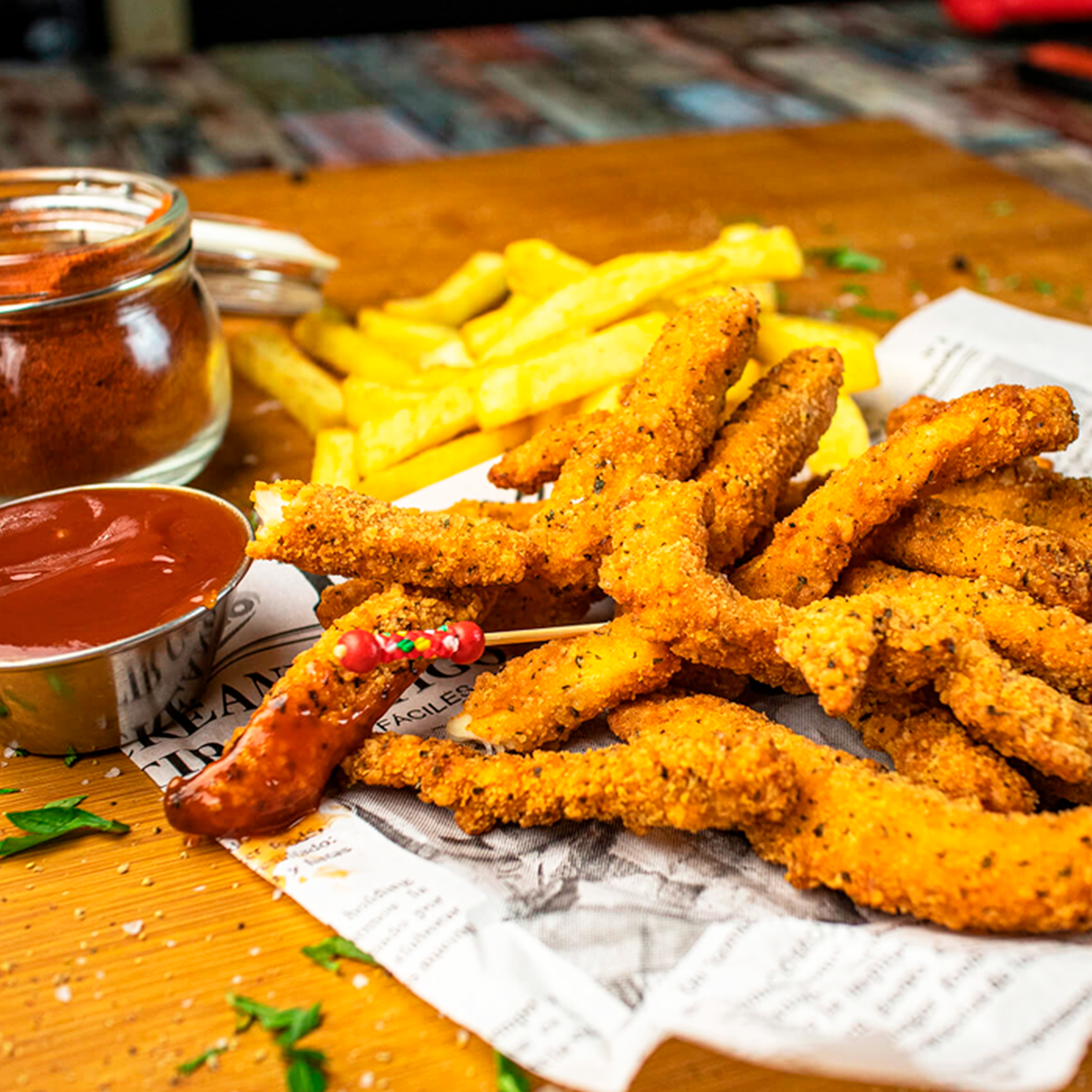 (C)UND 3 TIRAS PECHUGA POLLO CAJUN 1 KG FRIPOZO