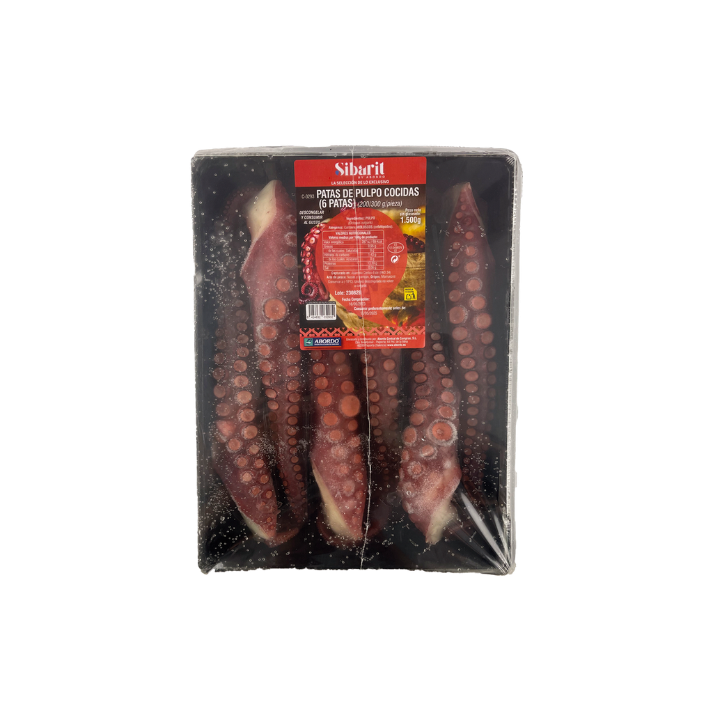 KG 1.5 PULPO COCIDO (6 PATAS) 200/300 G/P