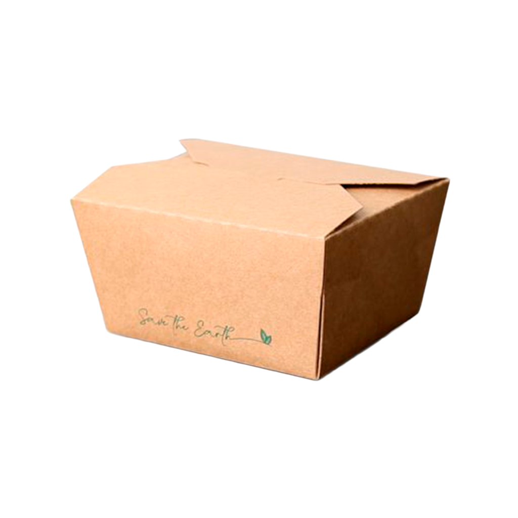 CAJA 200 UND TUPPER TAKE AWAY RECTANG. CARTON BIO 900 ML PACK 50 UD