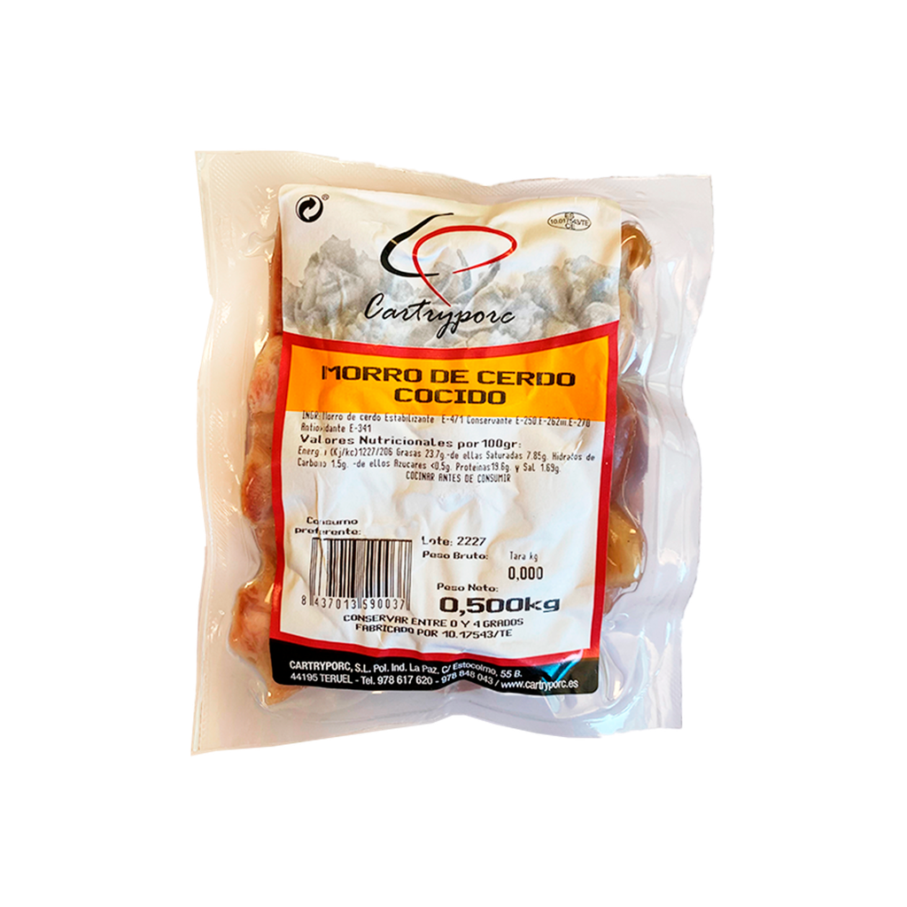 CAJA 8 UND MORRO COCIDO 1/2 KG CARTRYPORC