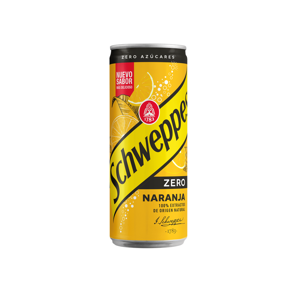 CAJA 24 SCHWEPPES NARANJA ZERO LATA 330 CL (50-65)