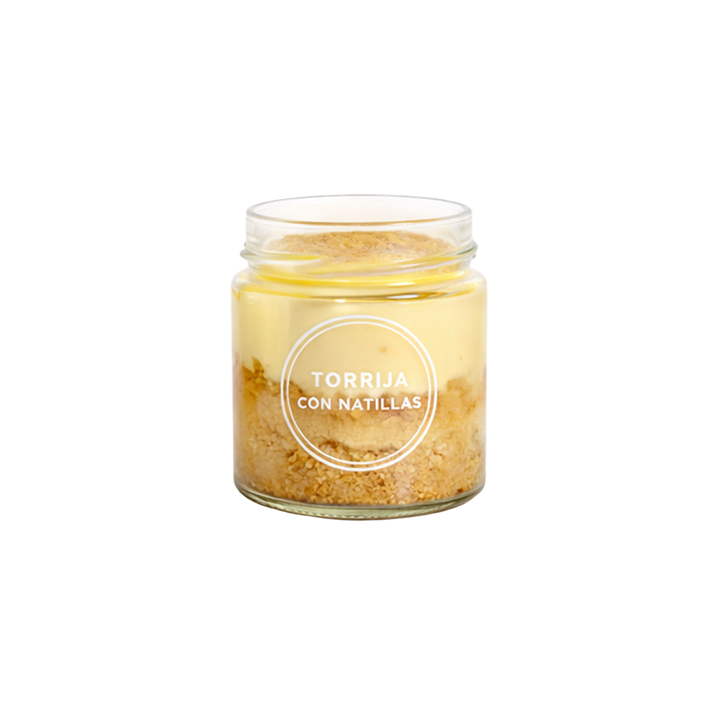 (C)CAJA 12 FRASCO DE TORRIJA CON TURRON 160 GR VORANDO