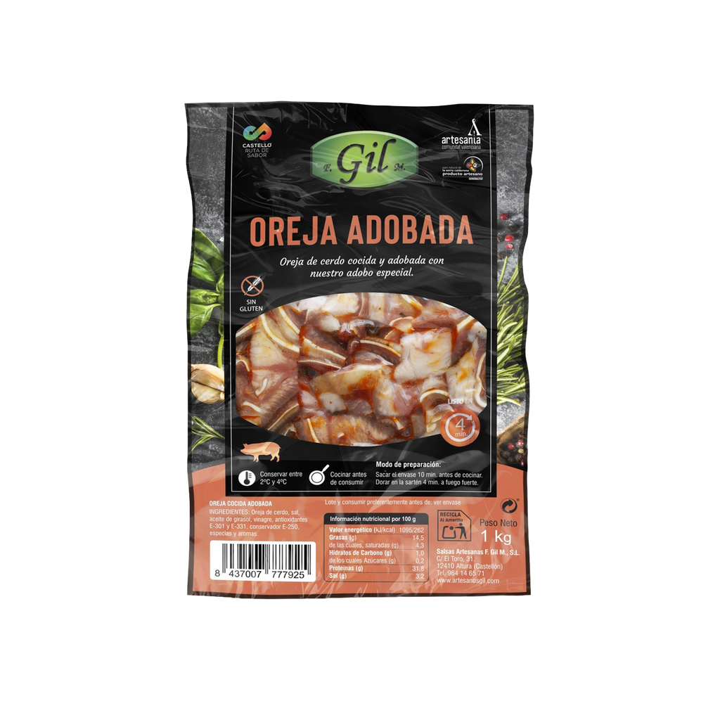 UND 3 OREJA TROCEADA ADOBO GIL 1 KG