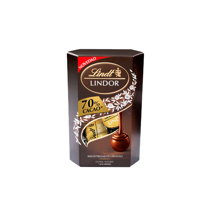 UND 8 BOMBONES LINDT 4 UND 80 GR NEGRO