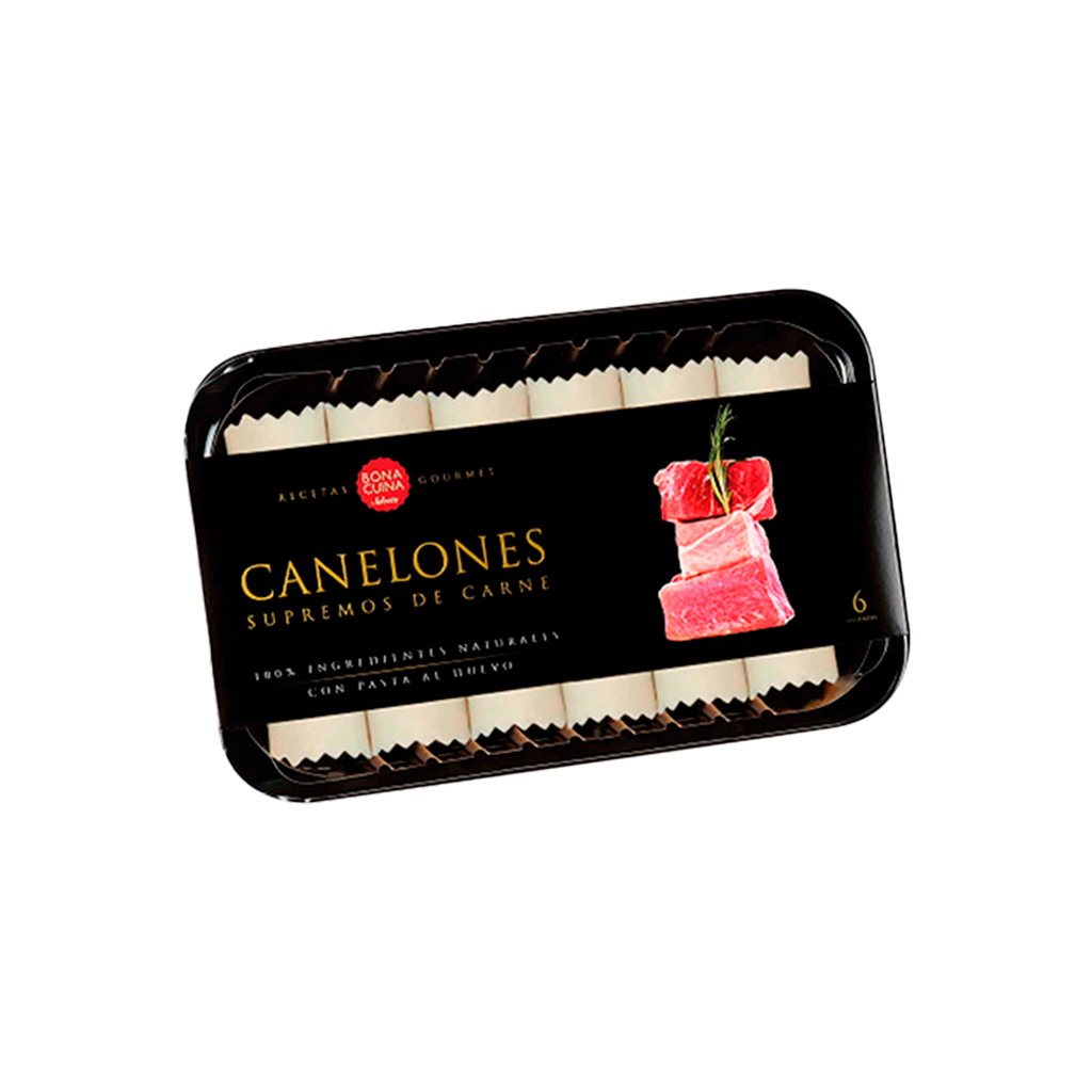 UND 10 CANELON SUPREMO DE CARNE (6x60g) BANDEJA 360G