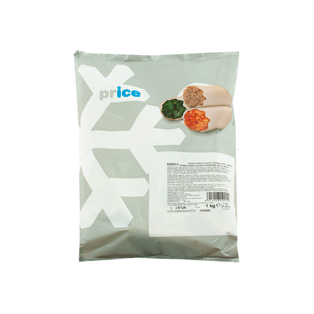 UND 100 CANELONES DE CARNE 4B/25 UND 40 G/UD