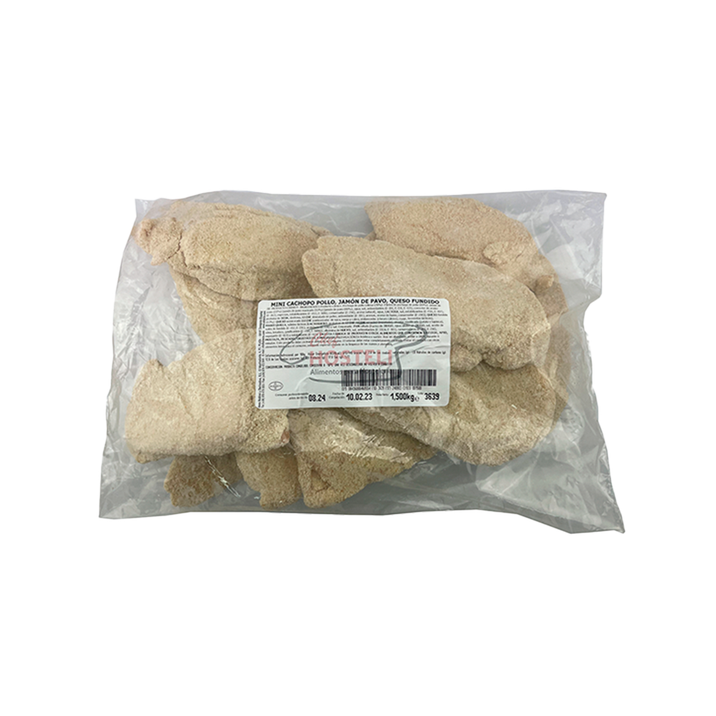 KG 4.5 CACHOPO-POLLO/JAMON/QUESO 3 PTES DE 1.5 KG