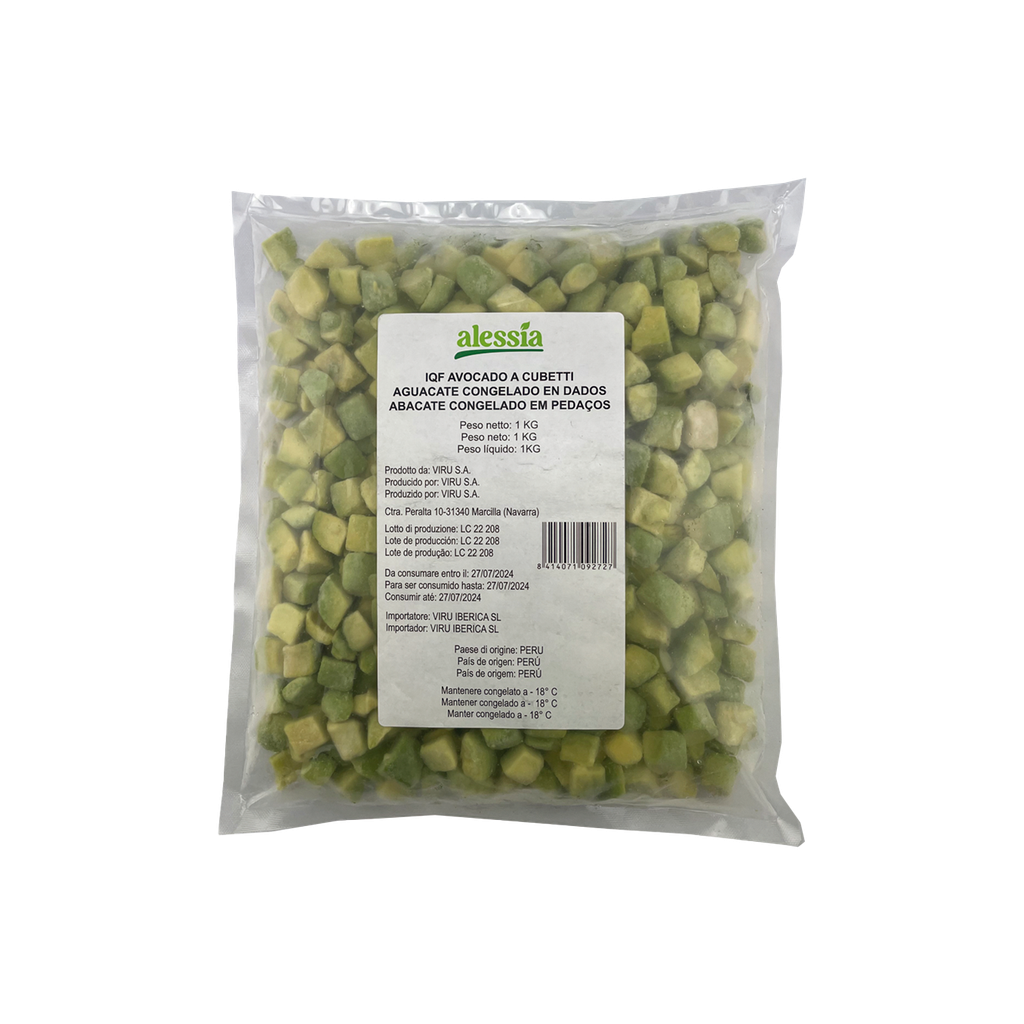UND 5 AGUACATE EN DADOS 15x15 MM 1 KG